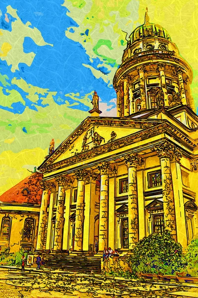 Berlin city art illustration — Stock Photo, Image