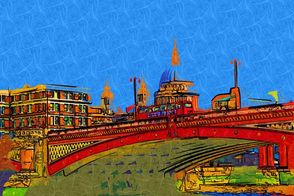 London art design illustration — Stock Photo, Image