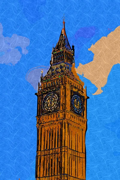 Londen kunst ontwerp illustratie — Stockfoto