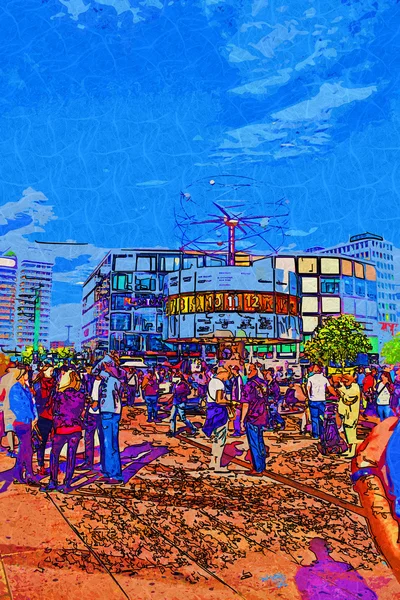 Berlijn stad kunst illustratie — Stockfoto