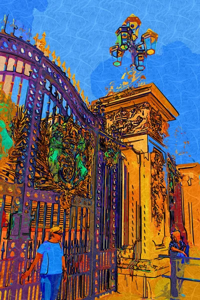 Londen kunst ontwerp illustratie — Stockfoto