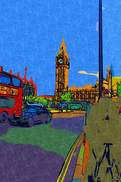 London art design illustration — Stock Photo, Image