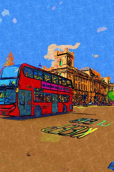 Londen kunst ontwerp illustratie — Stockfoto