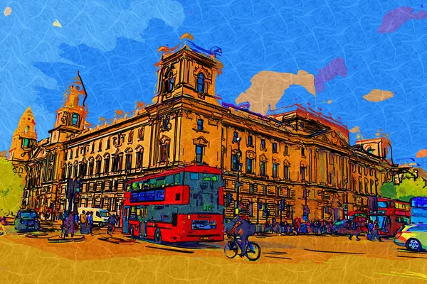 Londen kunst ontwerp illustratie — Stockfoto