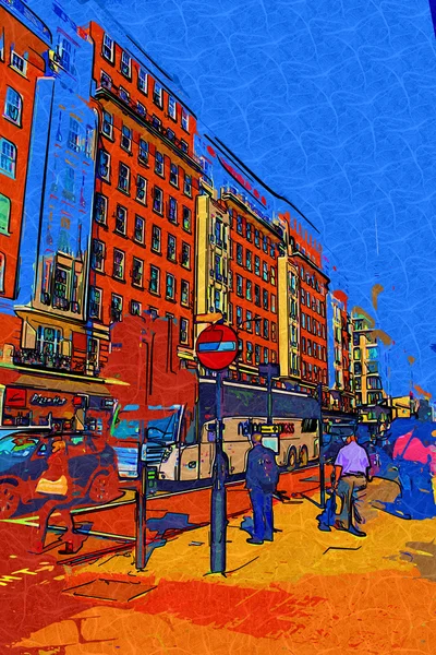 Londen kunst ontwerp illustratie — Stockfoto