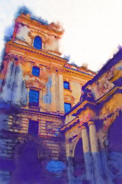 Londra suluboya resim