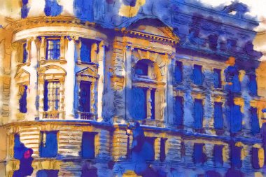 Londra suluboya resim