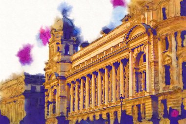 Londra suluboya resim