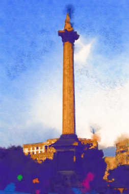 Londra suluboya resim