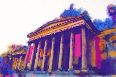 Londra suluboya resim