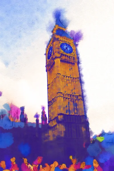 Illustration aquarelle Londres — Photo