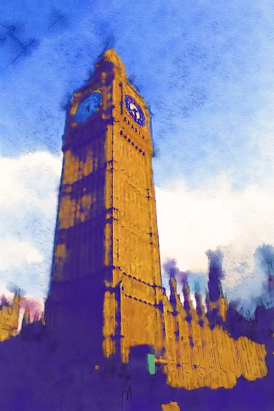 Ilustração aquarela de Londres — Fotografia de Stock