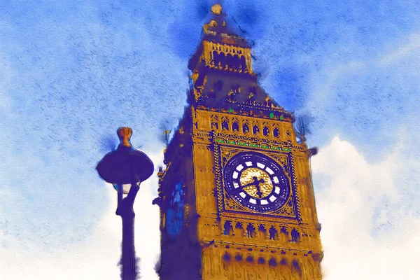 Londen aquarel illustratie — Stockfoto