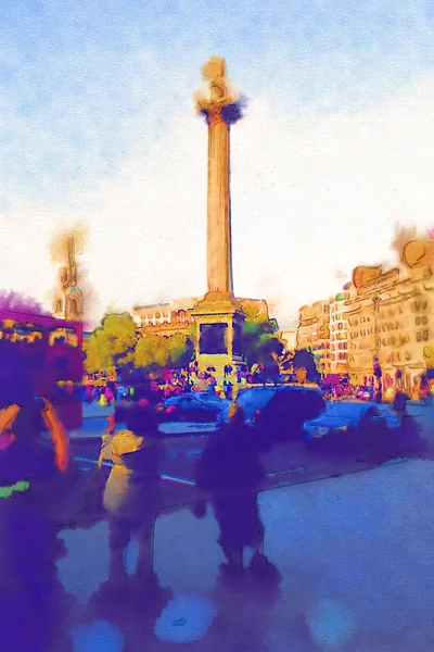 London watercolor illustration — Stock Photo, Image