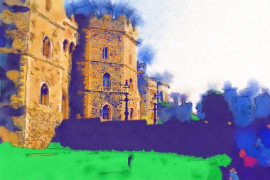 Londra suluboya resim