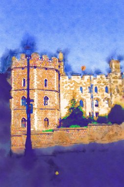 Londra suluboya resim