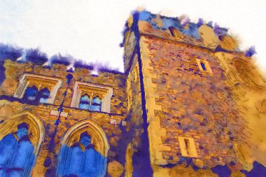 Londra suluboya resim