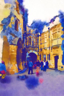 Londra suluboya resim