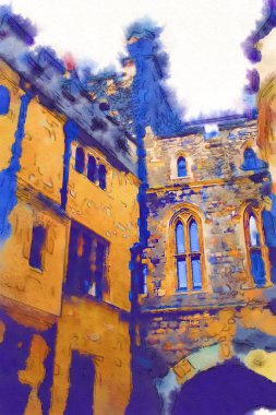 Londra suluboya resim