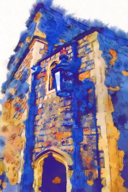 Londra suluboya resim