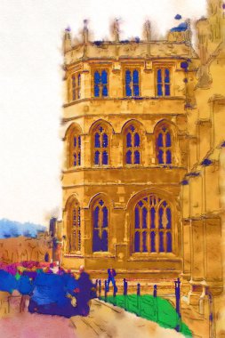 Londra suluboya resim