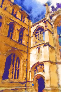 Londra suluboya resim