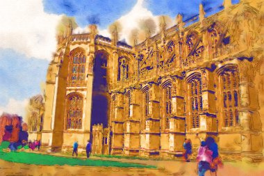 Londra suluboya resim