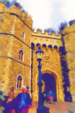 Londra suluboya resim