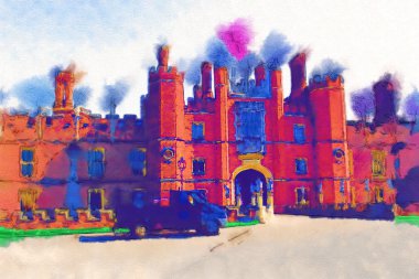 Londra suluboya resim