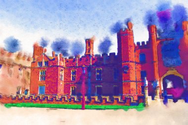 Londra suluboya resim