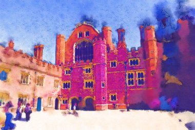 Londra suluboya resim