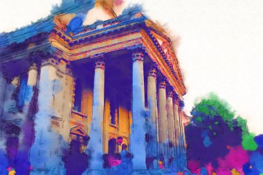 Londra suluboya resim