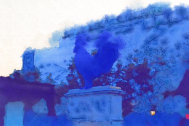 Londra suluboya resim