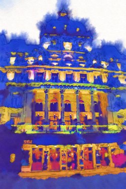 Londra suluboya resim