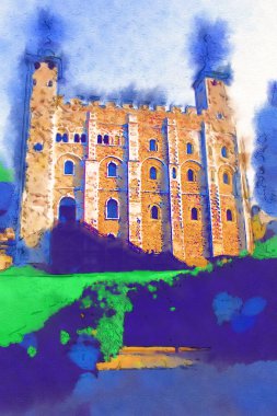 Londra suluboya resim