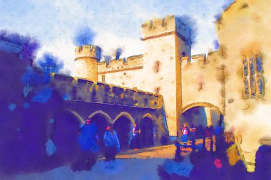 Londra suluboya resim