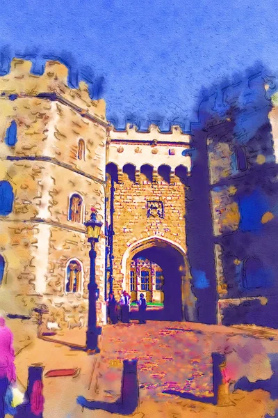 London watercolor illustration — Stock Photo, Image