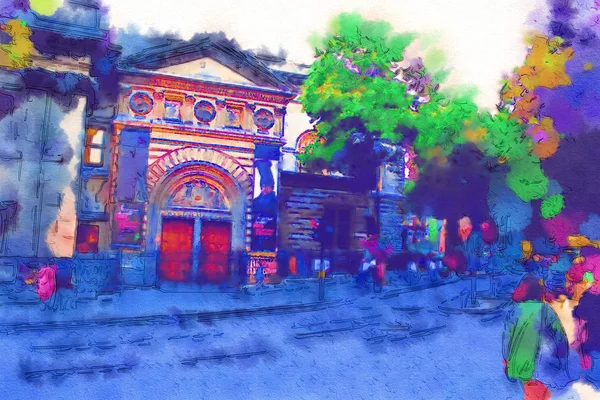 Illustration aquarelle Londres — Photo