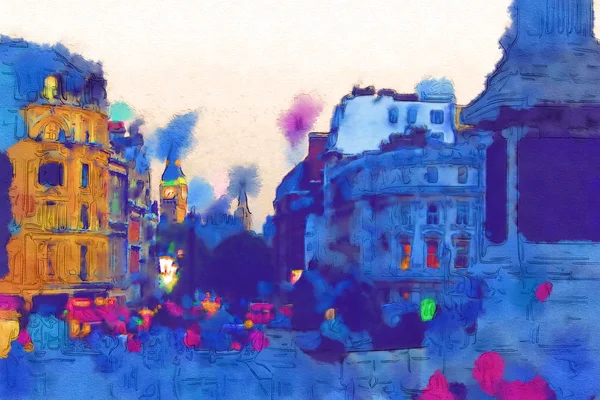 Illustration aquarelle Londres — Photo