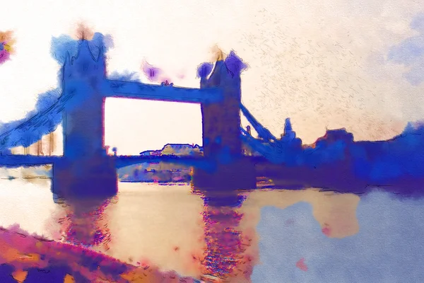 Illustration aquarelle Londres — Photo