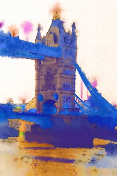 Ilustração aquarela de Londres — Fotografia de Stock