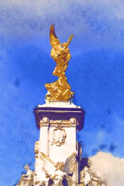 Londra suluboya resim