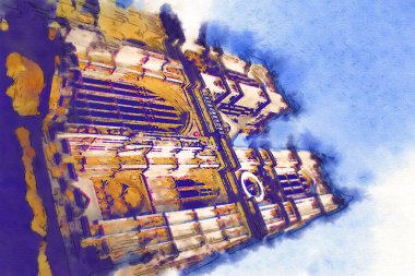 Londra suluboya resim