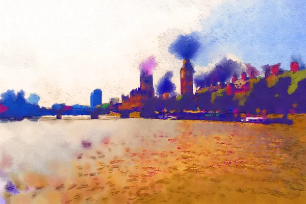 Illustration aquarelle Londres — Photo