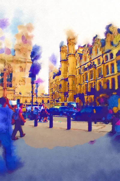 London watercolor illustration — Stock Photo, Image