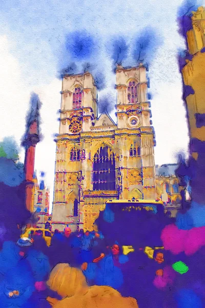 London watercolor illustration — Stock Photo, Image