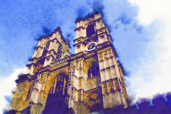 Ilustração aquarela de Londres — Fotografia de Stock