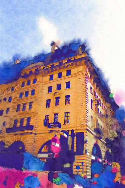 Illustration aquarelle Londres — Photo