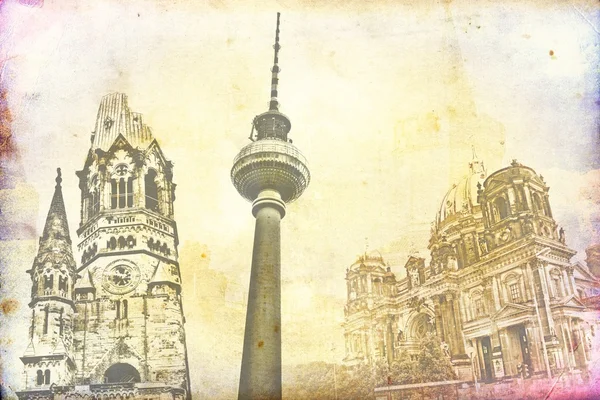 Berlin city, Німеччина, vintage, ретро, старий — стокове фото