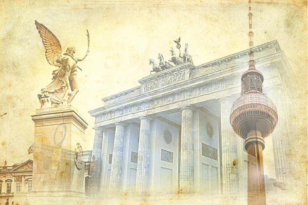 Berlin city, Germany, vintage, retro, old — Stock Photo, Image